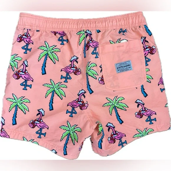 Party Pants Pink Mingo Swim Shorts Size M - Picture 4 of 8
